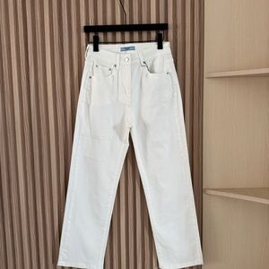 Prada Cream Denim Trousers